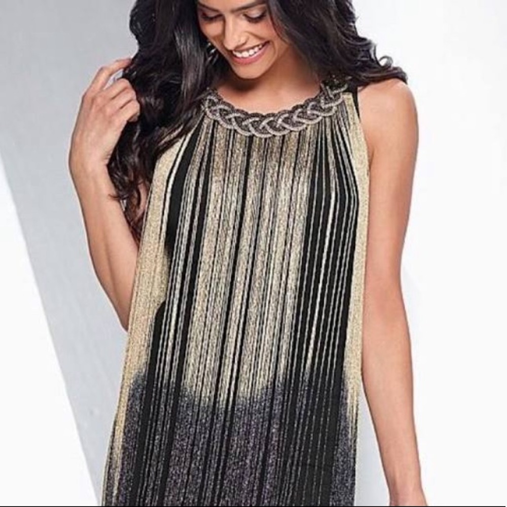 Gold and black party dress